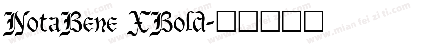 NotaBene XBold字体转换
